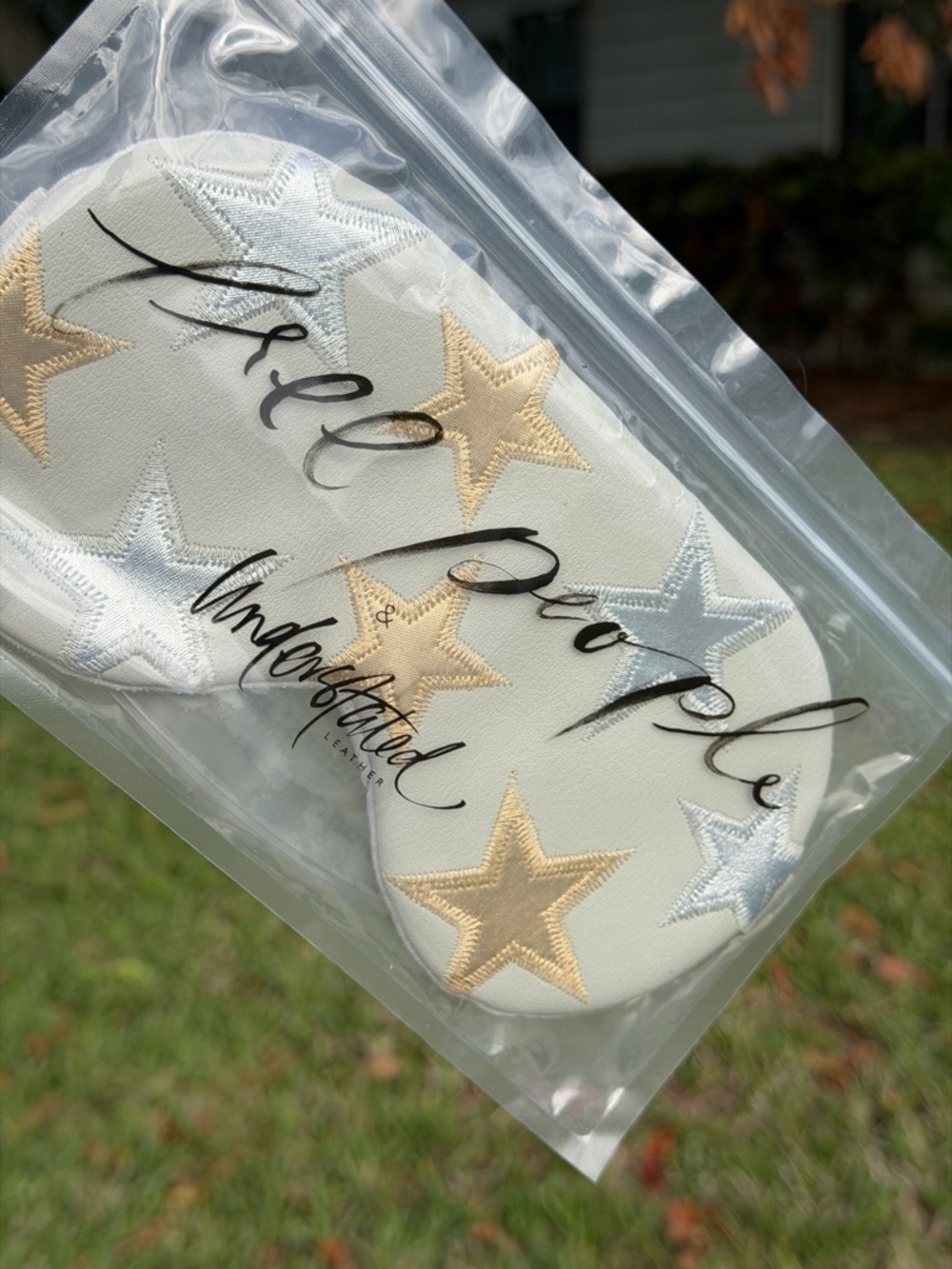 FREE PEOPLE Starry Vegan Leather Eye Mask with removable Cooling Insert - Picture 16 of 16